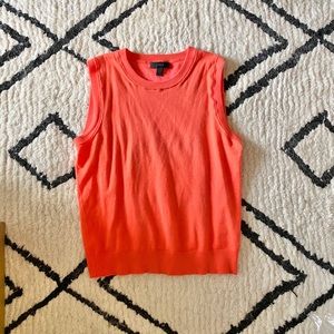 Jcrew orange coral sweater tank top